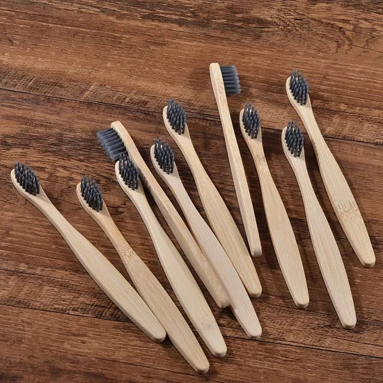 Family pack Bamboo Toothbrushes 10pcs