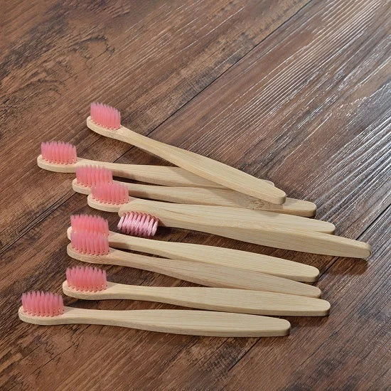 Family pack Bamboo Toothbrushes 10pcs