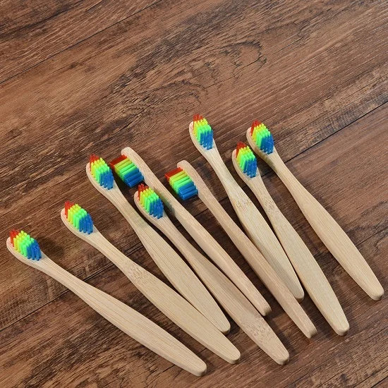 Family pack Bamboo Toothbrushes 10pcs