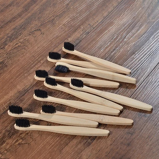 Family pack Bamboo Toothbrushes 10pcs