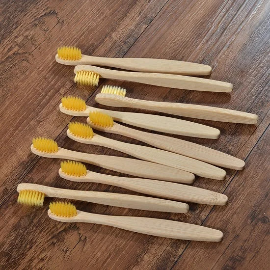 Family pack Bamboo Toothbrushes 10pcs