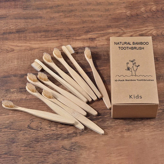 Family pack Bamboo Toothbrushes 10pcs