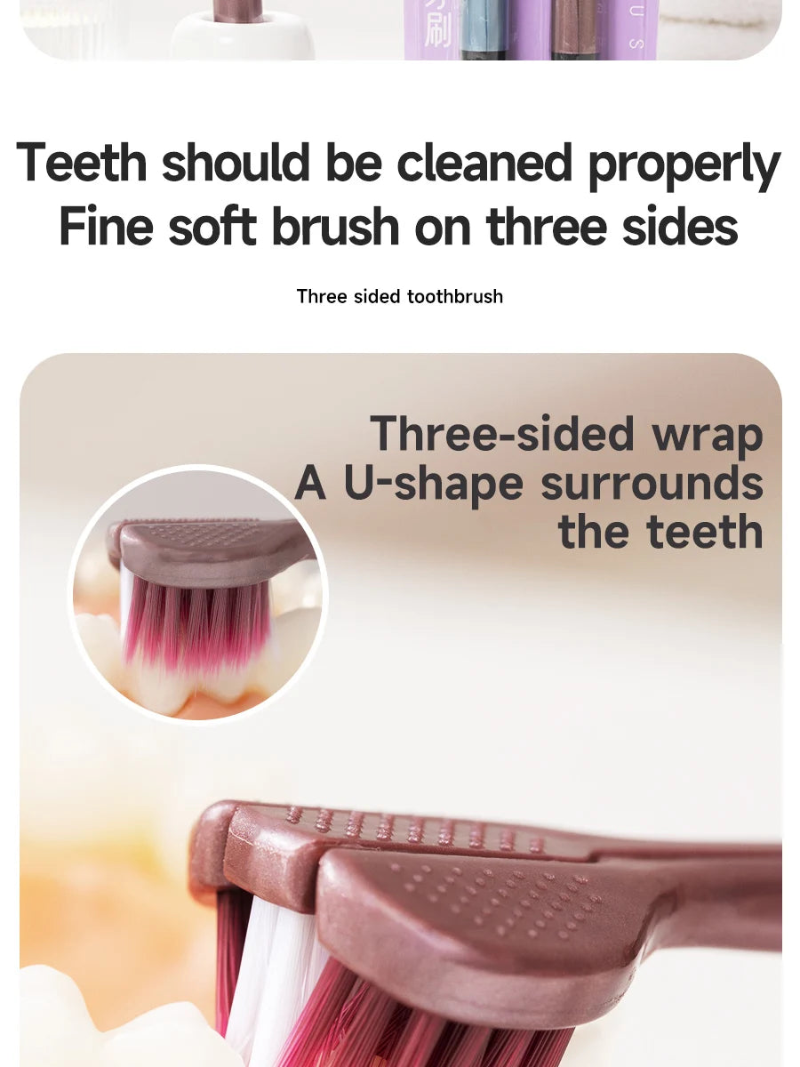 Three-Sided Toothbrush