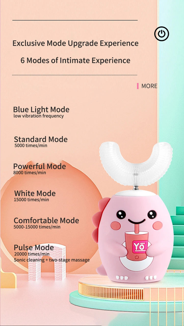 Kids Electric Toothbrush - 360° U-Shaped