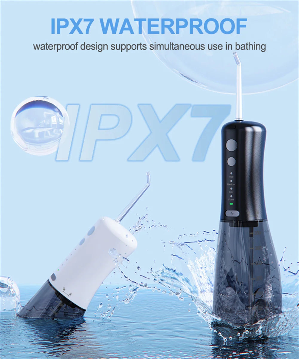 Water Flosser Dental Oral Irrigator Teeth Cleaner 350ml 4 Modes