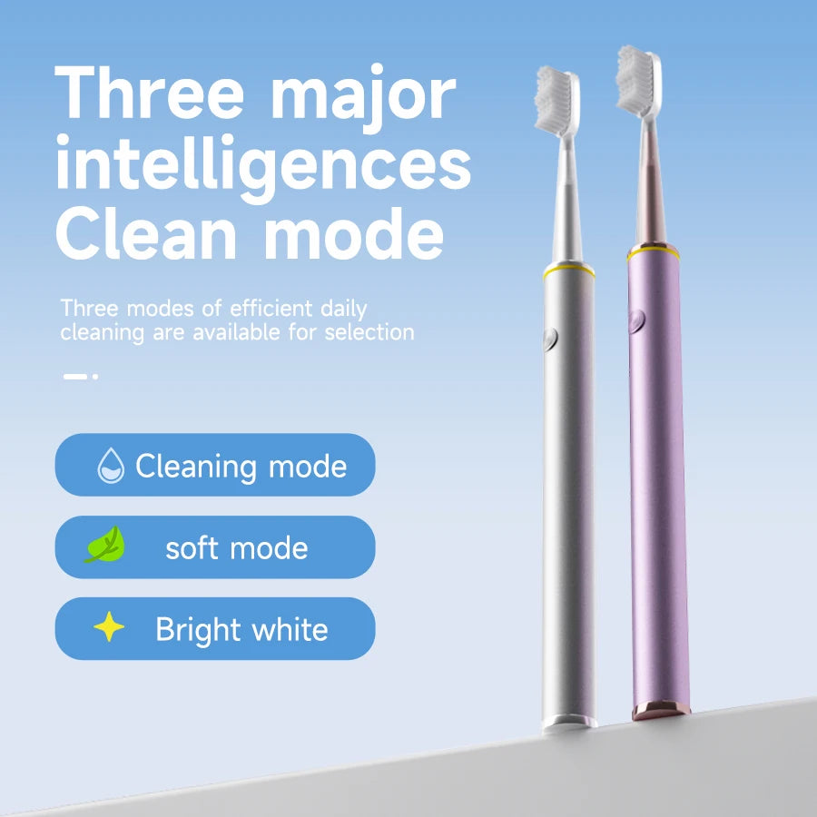 Minimal Electric Toothbrush with 3 Cleaning modes