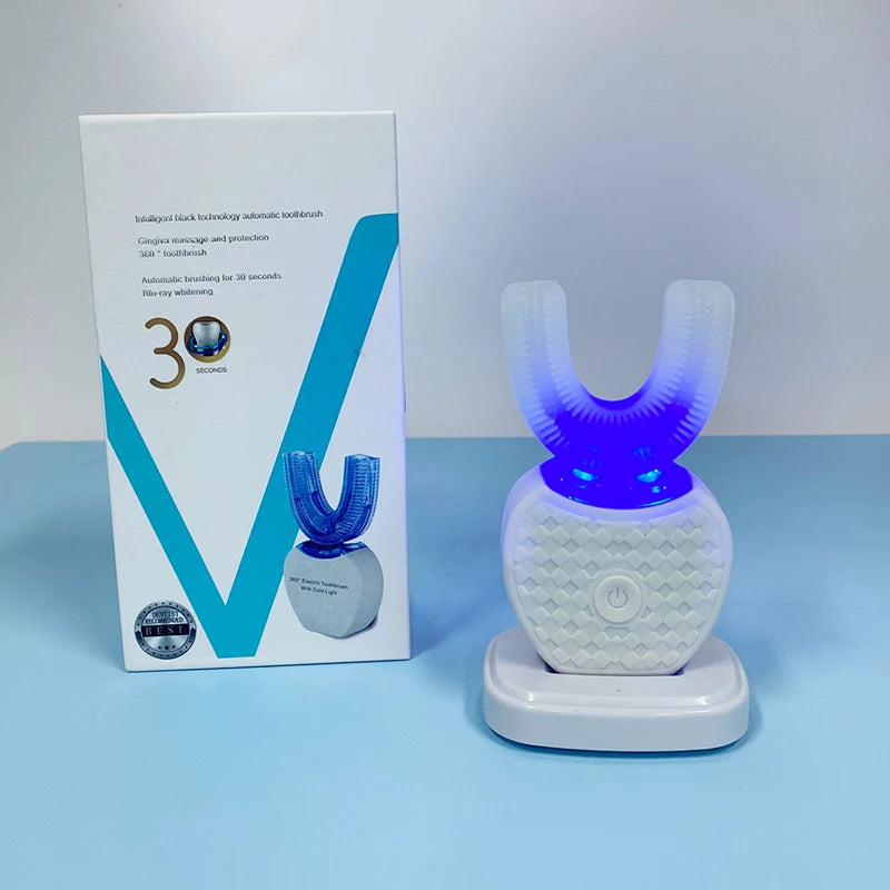 U-shaped electric toothbrush sonic oral cleaner with soft bristles