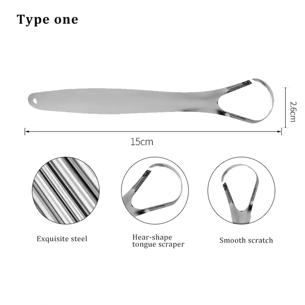 Tongue Cleaner set With Travel Handy Case Stainless