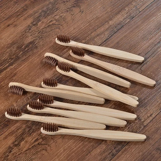 Family pack Bamboo Toothbrushes 10pcs