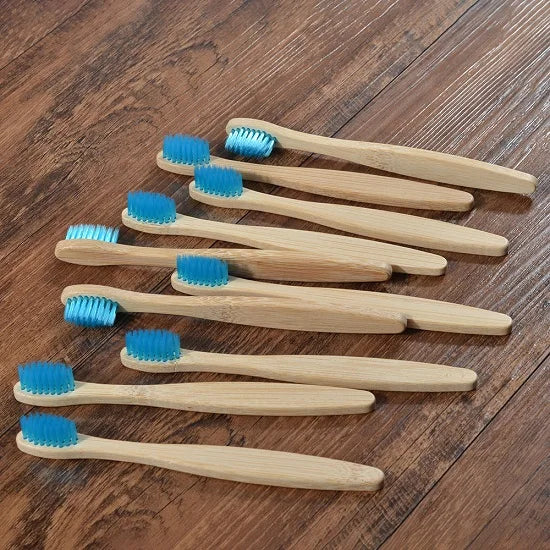 Family pack Bamboo Toothbrushes 10pcs