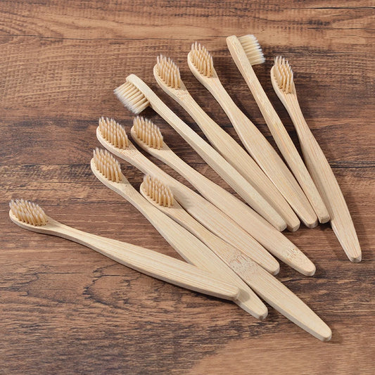 Family pack Bamboo Toothbrushes 10pcs