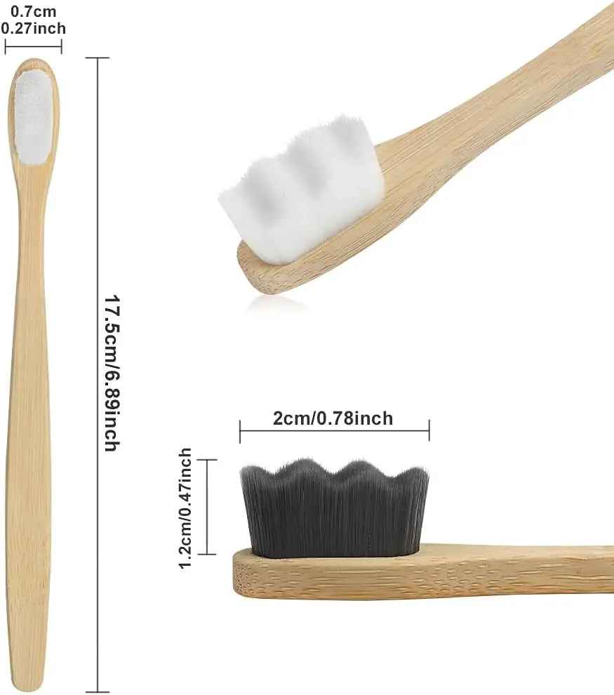 4 Soft Bristle Bamboo Micro-Nano Toothbrushes