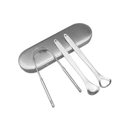 Tongue Cleaner set With Travel Handy Case Stainless