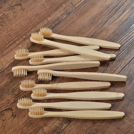 Family pack Bamboo Toothbrushes 10pcs