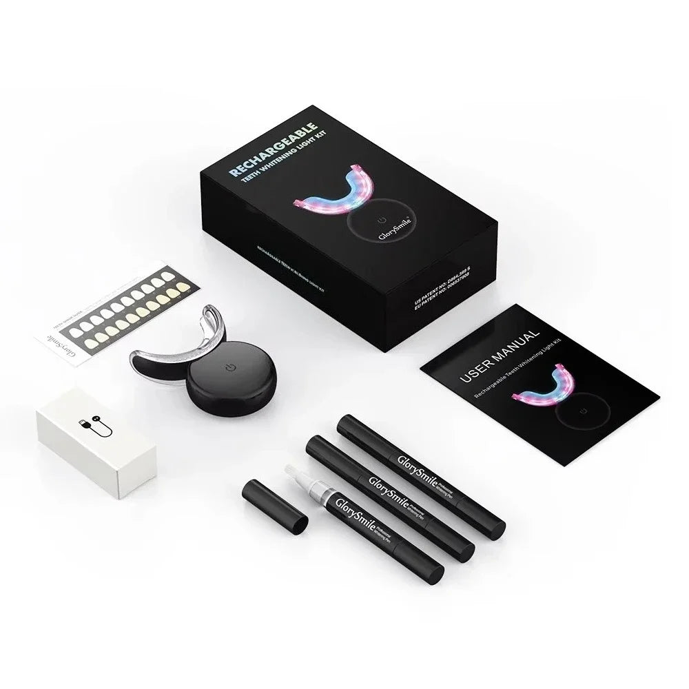 Teeth Whitening Kit with None Peroxide Gel and  Wireless Blue Light