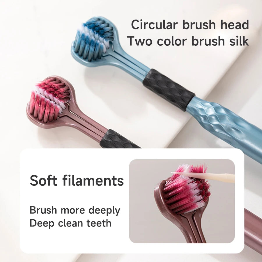 Three-Sided Toothbrush