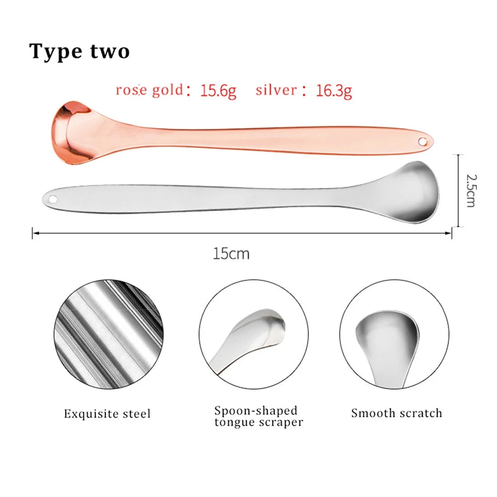 Tongue Cleaner set With Travel Handy Case Stainless