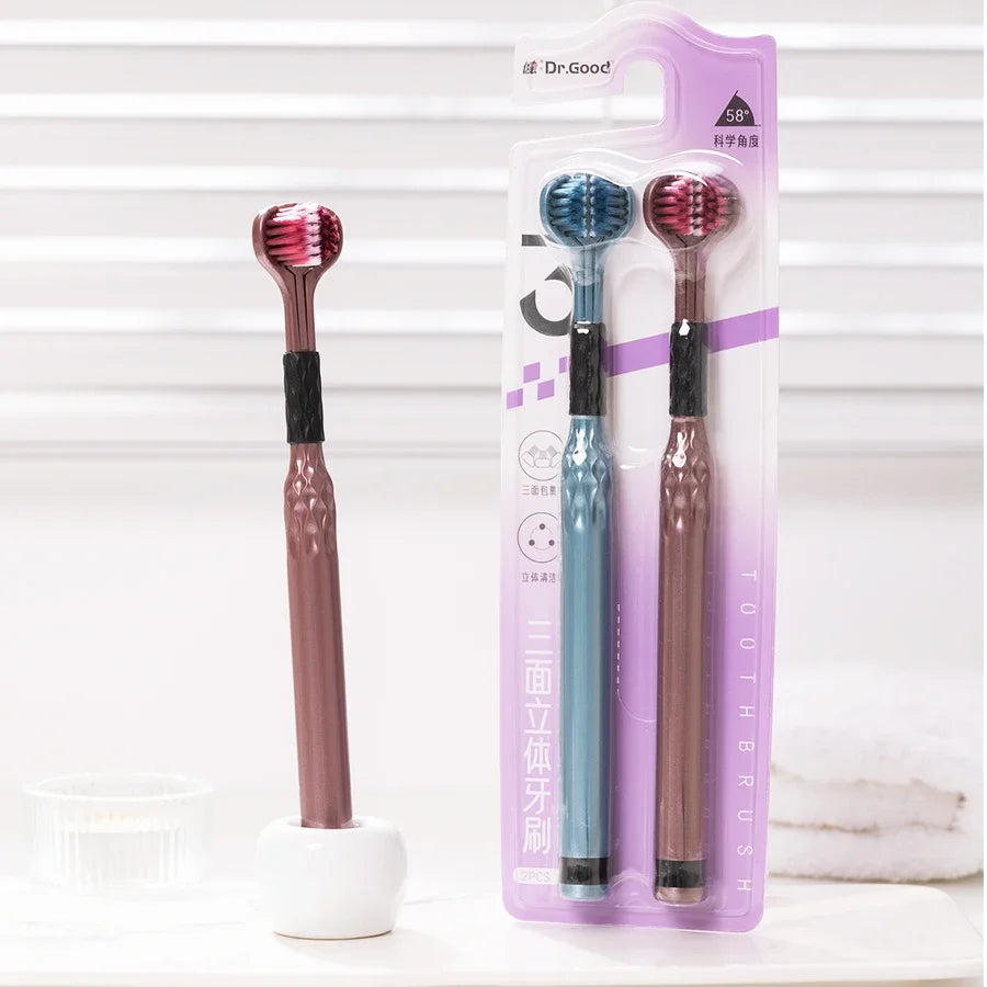Three-Sided Toothbrush